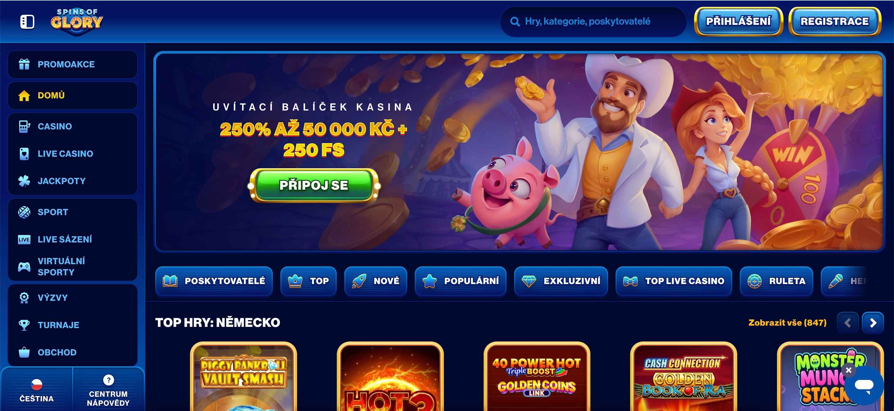 Spins Of Glory casino – recenze (2026)